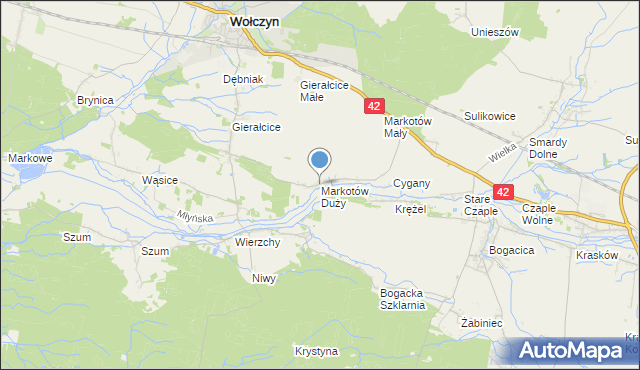 mapa Markotów Duży, Markotów Duży na mapie Targeo